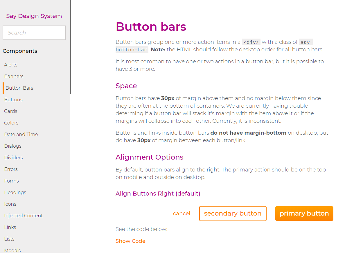 Say Design System