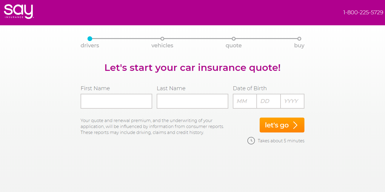 Say quote front end